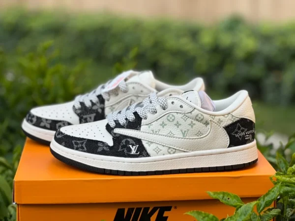 aj1低帮Lv白黑 Air jordan1 low x Louis Vuitton sj2068-008