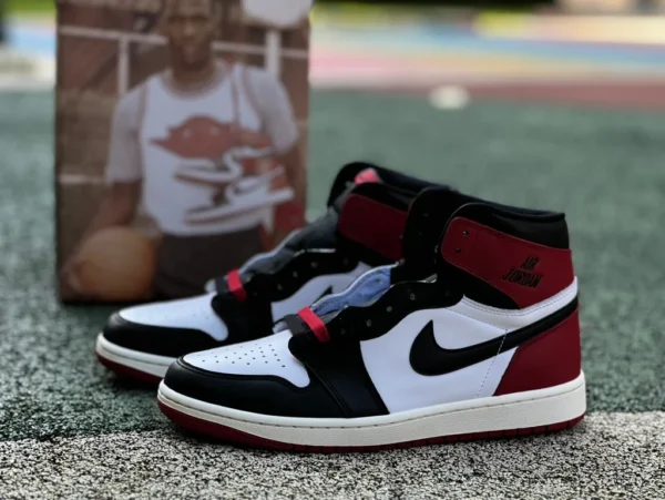 aj1黑脚趾高帮签名款 dg纯原版 Air Jordan 1 High OG "Black Toe Reimagined” 圆头舒适 减震防滑 高帮 DZ5485-106