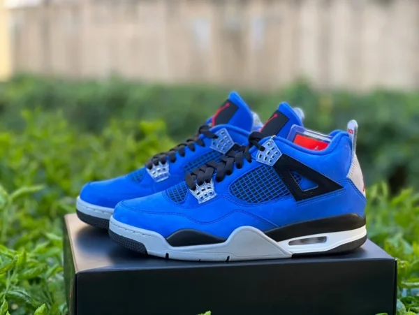 aj4蓝黑阿姆 Eminem x Jordan Air Jordan 4 "Encore" 低帮 复古篮球鞋 男款 蓝黑