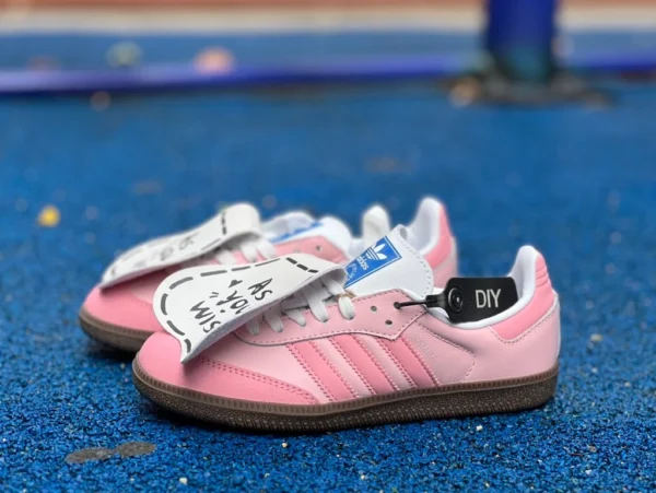 阿迪德训粉色 adidas originals Samba OG ABLOODING 蜜桃公主 低帮 板鞋粉色