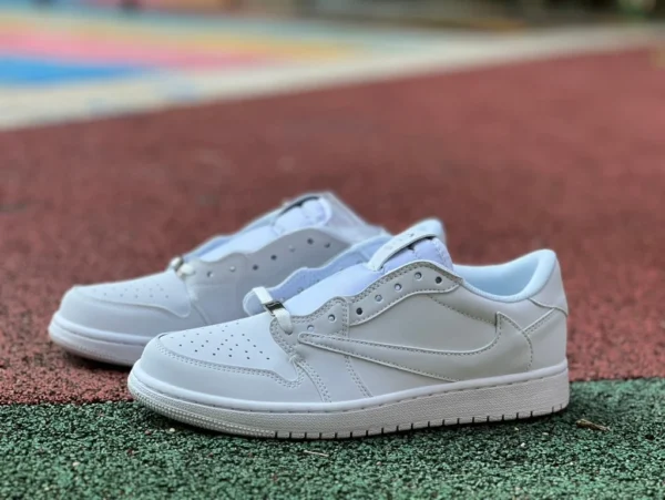 aj1倒钩低帮纯白 Tracis Scott x Air Jordan 1 Low Golf TS联名 倒钩 DM7866-202