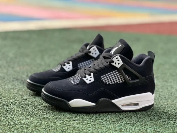 aj4黑白 裁片纯原版 Air Jordan 4 AJ4黑白 奥利奥 复古中帮篮球鞋 FQ8213-001