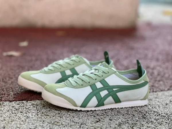 鬼冢虎白绿色 纯原版 Onitsuka Tiger鬼冢虎 MEXICO 66 低帮 板