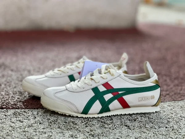 鬼冢虎米白绿红 纯原版 Onitsuka Tiger鬼冢虎 MEXICO 66 低帮 板