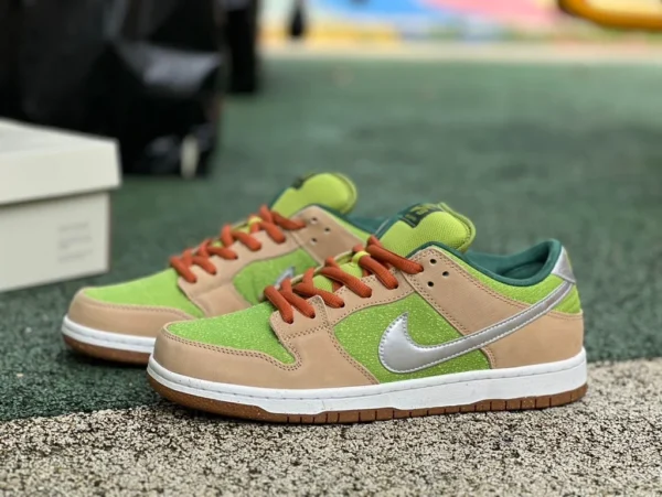 Dunk棕绿 纯原版 Nike Dunk SB Low "Dinner Plate" 舒适简约 防滑耐磨 低帮 板鞋绿色FQ7585-200