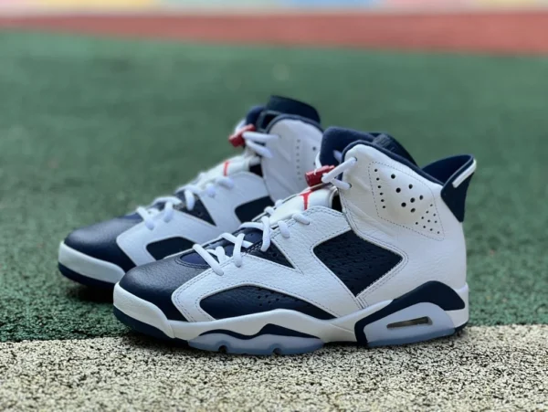 aj6白蓝奥运 特供LJR版原厂材料版 Air Jordan 6 AJ6 白蓝 复古篮球鞋 CT8529-164