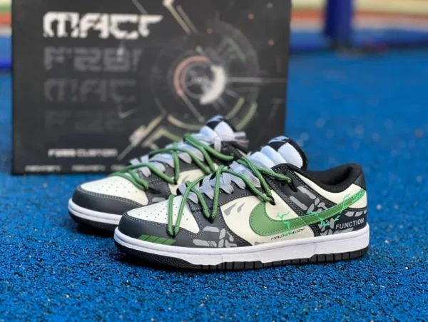 Dunk机械灰米绿 定制 Nike Dunk Low FZBB 机能主题 机械 低帮 板鞋 男女同款 灰米绿 DD1391-100