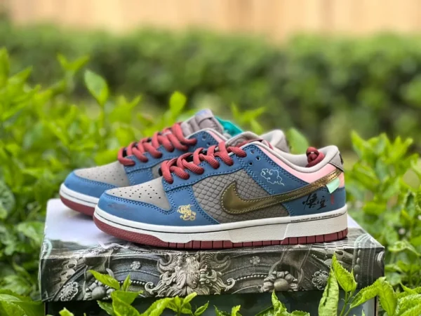 Dunk黑神话悟空 【定制球鞋】Nike Dunk Low NO.205 黑神话悟空 祥云龙纹 游戏主题 解构 低帮 板鞋 DD1391-101