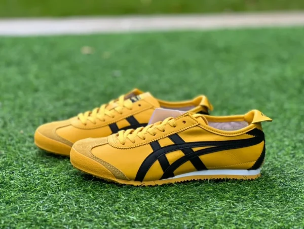 鬼冢虎66黄黑 y纯原版 Onitsuka Tiger鬼塚虎 MEXICO 66 皮革 舒适运动 防滑耐磨 低帮