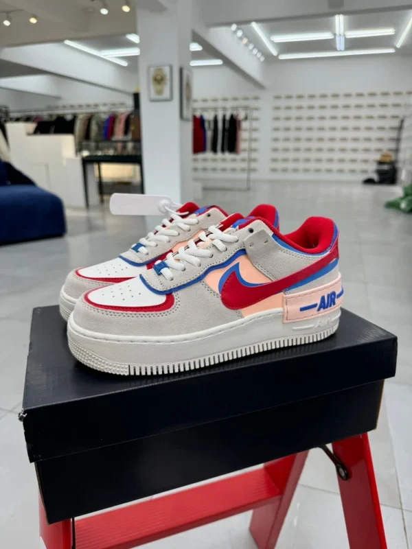 空军一号 灰红蓝 Nike AIR Force 1 Shadow CU8591-100