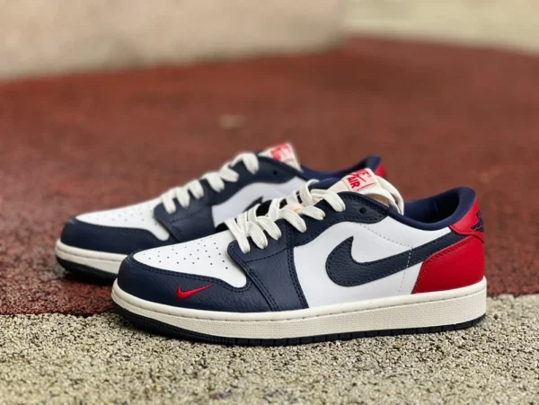 aj1低帮白蓝红 Air Jordan 1 Low OG PE 低帮 复古篮球鞋红白蓝HQ2993-100