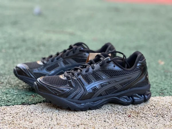 亚瑟士GK14 黑色 总裁纯原版 Asics Gel-Kayano 14 简约运动减震防滑耐磨低帮跑步鞋