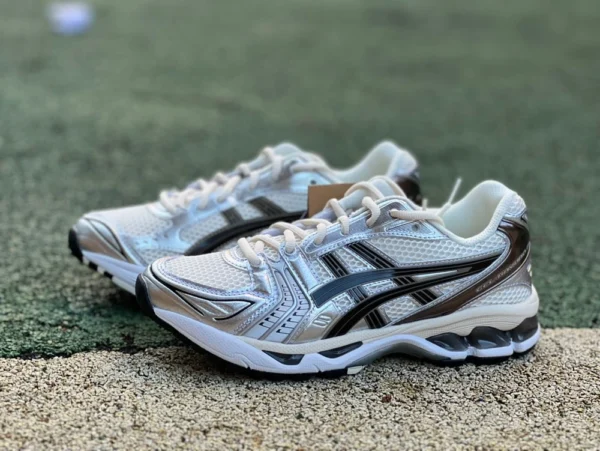 亚瑟士GK14 白银 总裁纯原版 Asics Gel-Kayano 14 简约运动减震防滑耐磨低帮跑步鞋