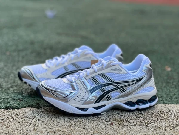 亚瑟士GK14 白银米黄 总裁纯原版 Asics Gel-Kayano 14 简约运动减震防滑耐磨低帮跑步鞋