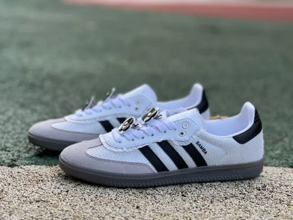 阿迪德训白灰黑网布 s2纯原版 Adidas Samba OG阿迪达斯 低帮复古德训T头运动休闲鞋 IH3371