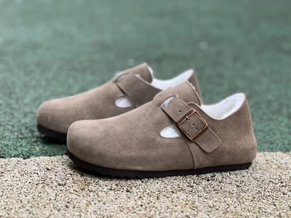 勃肯加绒 Birkenstock 绒面 灰褐色