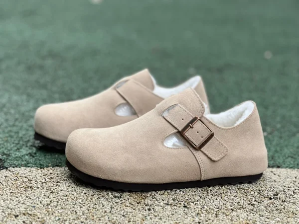 勃肯加绒 Birkenstock 绒面 米白